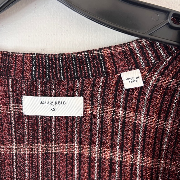 BILLY REID Plaid Italian Button Top Heritage Equestrian Academia Viscose Size XS - Picture 2 of 16